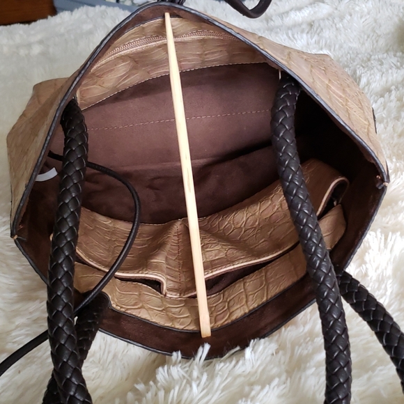 VTG leather croco embossed bag - Picture 5 of 5